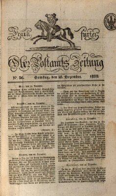 Frankfurter Ober-Post-Amts-Zeitung Samstag 28. Dezember 1822