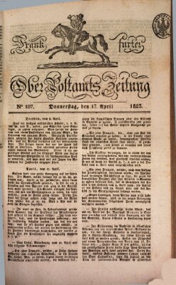 Frankfurter Ober-Post-Amts-Zeitung Donnerstag 17. April 1823