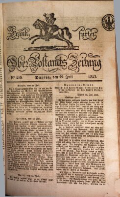 Frankfurter Ober-Post-Amts-Zeitung Dienstag 29. Juli 1823