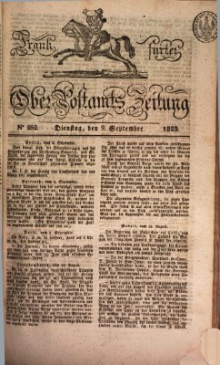 Frankfurter Ober-Post-Amts-Zeitung Dienstag 9. September 1823