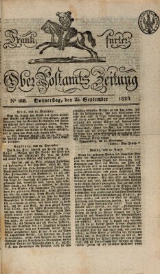 Frankfurter Ober-Post-Amts-Zeitung Donnerstag 25. September 1823