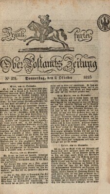 Frankfurter Ober-Post-Amts-Zeitung Donnerstag 2. Oktober 1823