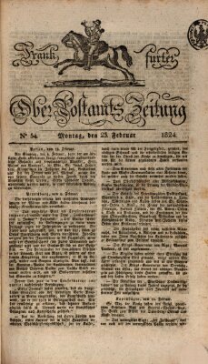 Frankfurter Ober-Post-Amts-Zeitung Montag 23. Februar 1824