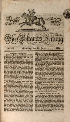 Frankfurter Ober-Post-Amts-Zeitung Samstag 26. Juni 1824