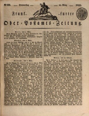Frankfurter Ober-Post-Amts-Zeitung Donnerstag 10. März 1825