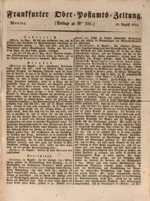Frankfurter Ober-Post-Amts-Zeitung Montag 19. August 1833