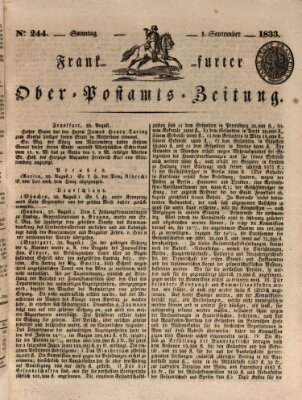 Frankfurter Ober-Post-Amts-Zeitung Sonntag 1. September 1833