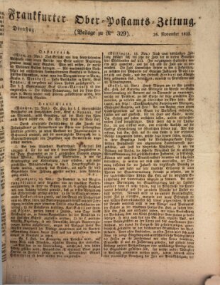 Frankfurter Ober-Post-Amts-Zeitung Dienstag 26. November 1833