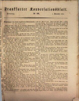 Frankfurter Ober-Post-Amts-Zeitung Sonntag 1. Dezember 1833