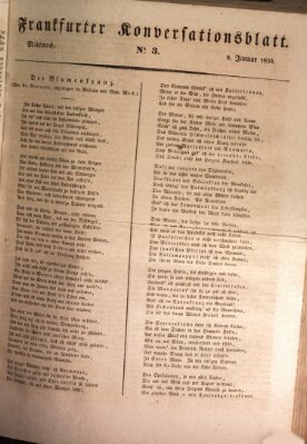 Frankfurter Ober-Post-Amts-Zeitung Mittwoch 8. Januar 1834