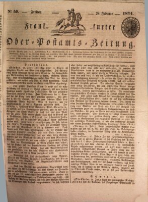 Frankfurter Ober-Post-Amts-Zeitung Freitag 28. Februar 1834