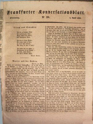 Frankfurter Ober-Post-Amts-Zeitung Sonntag 6. April 1834