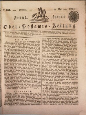 Frankfurter Ober-Post-Amts-Zeitung Sonntag 11. Mai 1834
