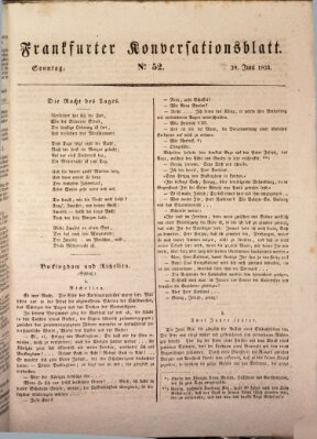 Frankfurter Ober-Post-Amts-Zeitung Sonntag 29. Juni 1834