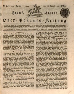Frankfurter Ober-Post-Amts-Zeitung Freitag 29. August 1834