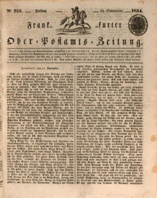Frankfurter Ober-Post-Amts-Zeitung Freitag 12. September 1834