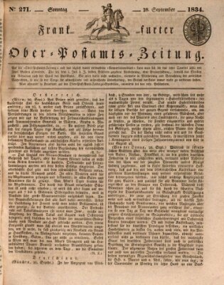 Frankfurter Ober-Post-Amts-Zeitung Sonntag 28. September 1834