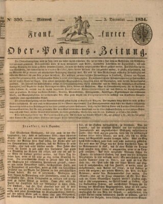 Frankfurter Ober-Post-Amts-Zeitung Mittwoch 3. Dezember 1834