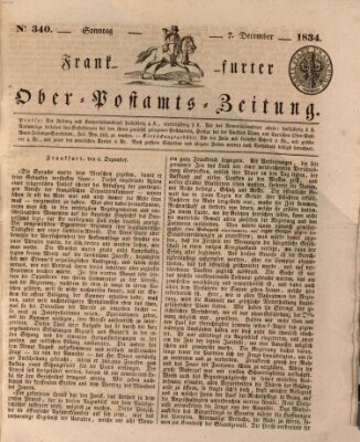 Frankfurter Ober-Post-Amts-Zeitung Sonntag 7. Dezember 1834