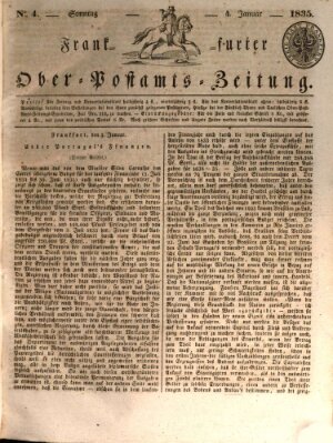 Frankfurter Ober-Post-Amts-Zeitung Sonntag 4. Januar 1835