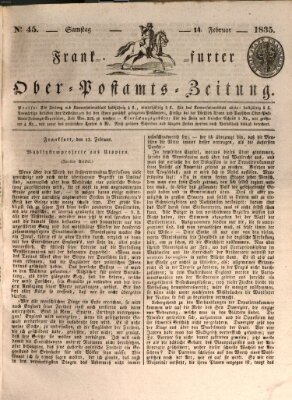 Frankfurter Ober-Post-Amts-Zeitung Samstag 14. Februar 1835