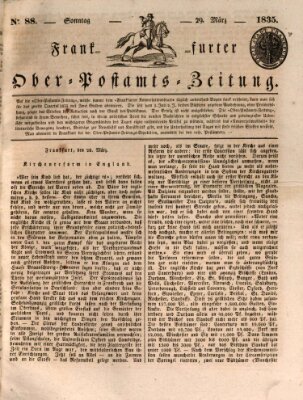 Frankfurter Ober-Post-Amts-Zeitung Sonntag 29. März 1835