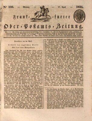 Frankfurter Ober-Post-Amts-Zeitung Montag 27. April 1835