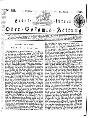 Frankfurter Ober-Post-Amts-Zeitung Dienstag 11. August 1835
