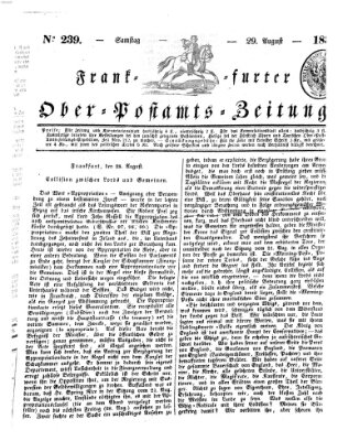 Frankfurter Ober-Post-Amts-Zeitung Samstag 29. August 1835