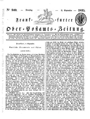Frankfurter Ober-Post-Amts-Zeitung Dienstag 8. September 1835