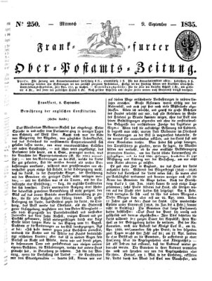 Frankfurter Ober-Post-Amts-Zeitung Mittwoch 9. September 1835