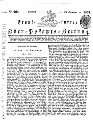 Frankfurter Ober-Post-Amts-Zeitung Mittwoch 23. September 1835
