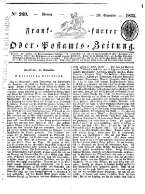 Frankfurter Ober-Post-Amts-Zeitung Montag 28. September 1835