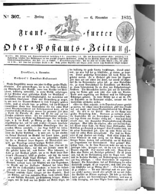 Frankfurter Ober-Post-Amts-Zeitung Freitag 6. November 1835