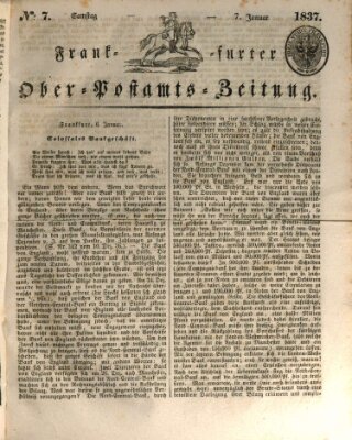Frankfurter Ober-Post-Amts-Zeitung Samstag 7. Januar 1837