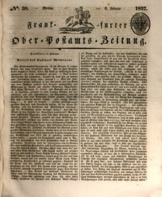 Frankfurter Ober-Post-Amts-Zeitung Montag 6. Februar 1837