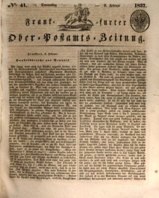 Frankfurter Ober-Post-Amts-Zeitung Donnerstag 9. Februar 1837