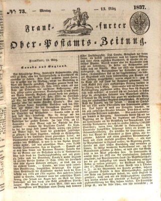 Frankfurter Ober-Post-Amts-Zeitung Montag 13. März 1837