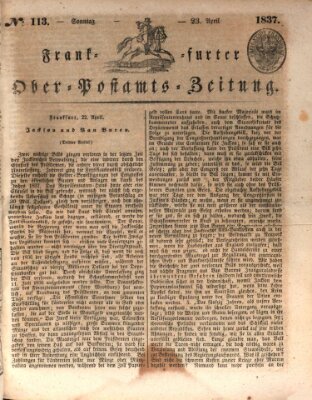 Frankfurter Ober-Post-Amts-Zeitung Sonntag 23. April 1837