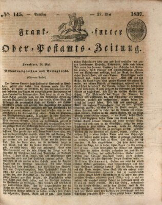 Frankfurter Ober-Post-Amts-Zeitung Samstag 27. Mai 1837