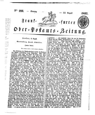 Frankfurter Ober-Post-Amts-Zeitung Sonntag 13. August 1837