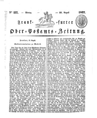 Frankfurter Ober-Post-Amts-Zeitung Montag 28. August 1837