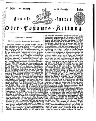Frankfurter Ober-Post-Amts-Zeitung Mittwoch 8. November 1837