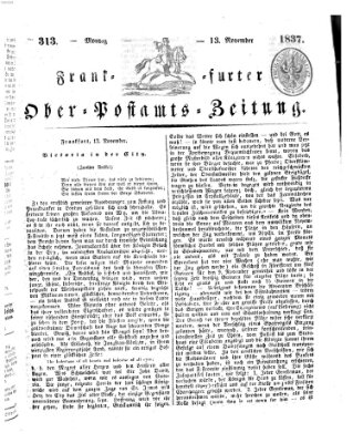 Frankfurter Ober-Post-Amts-Zeitung Montag 13. November 1837