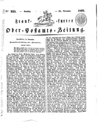 Frankfurter Ober-Post-Amts-Zeitung Samstag 25. November 1837