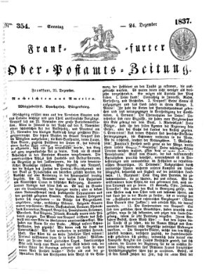 Frankfurter Ober-Post-Amts-Zeitung Sonntag 24. Dezember 1837