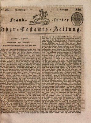 Frankfurter Ober-Post-Amts-Zeitung Sonntag 4. Februar 1838