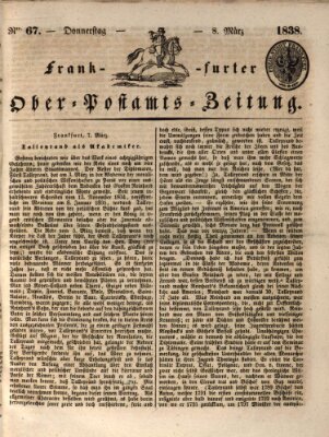 Frankfurter Ober-Post-Amts-Zeitung Donnerstag 8. März 1838
