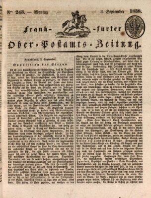 Frankfurter Ober-Post-Amts-Zeitung Montag 3. September 1838