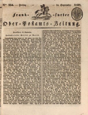 Frankfurter Ober-Post-Amts-Zeitung Freitag 14. September 1838